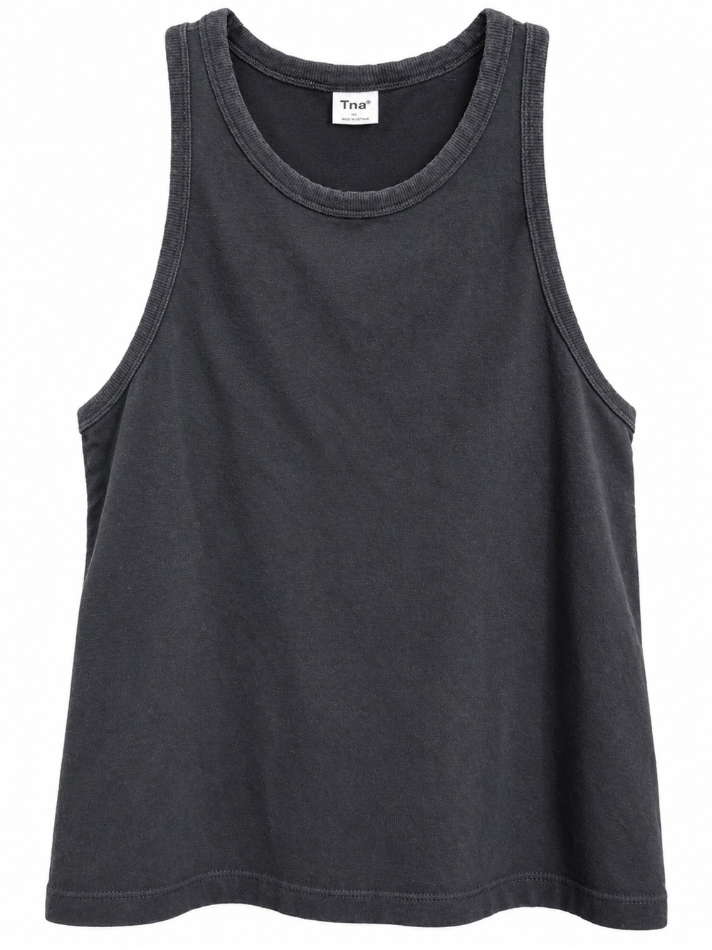 Tna Black Cotton Stretch Racerback Tank Top Women’s